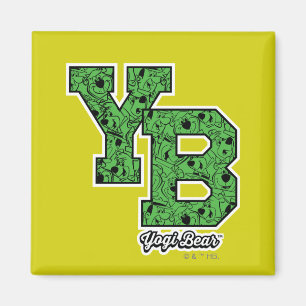 Yogi Bear Patterned Varsity Letters Magnet