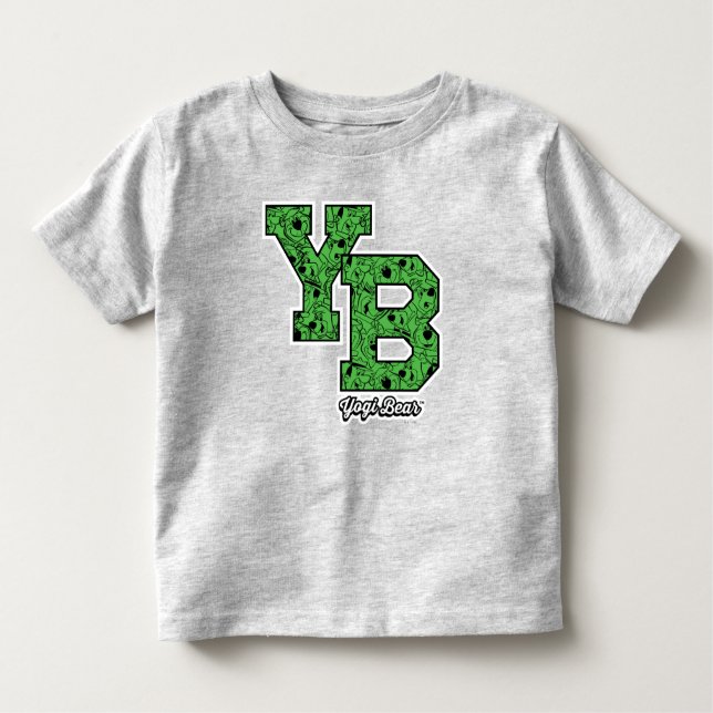 Yogi Bear Patterned Varsity Letters Toddler T-Shirt (Front)