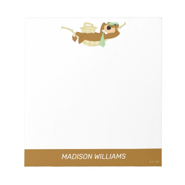 Yogi Bear Picnic Hammock Nap Time Notepad (Front)