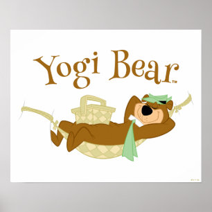 Yogi Bear Picnic Hammock Nap Time Poster