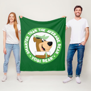 Yogi Bear Smiling Portrait Fleece Blanket
