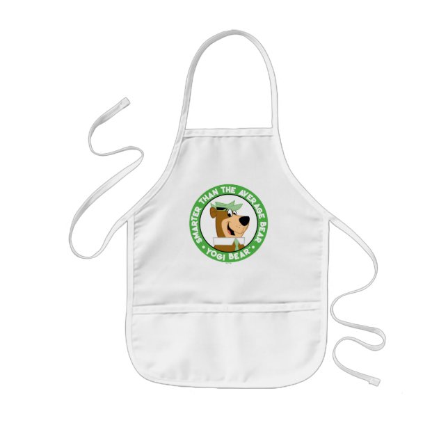 Yogi Bear Smiling Portrait Kids Apron (Front)