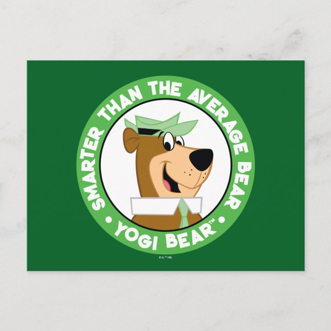 Yogi Bear Smiling Portrait Postcard (Front)