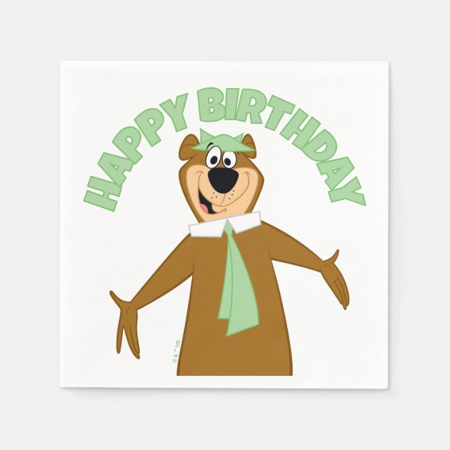 Yogi Bear Welcome Napkin (Front)