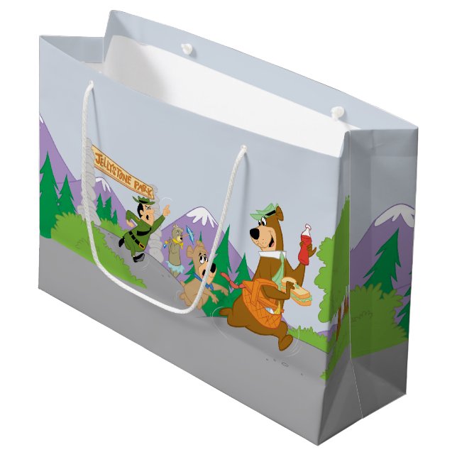 Yogi Bear's Great Picnic Basket Escape Large Gift Bag (Front Angled)