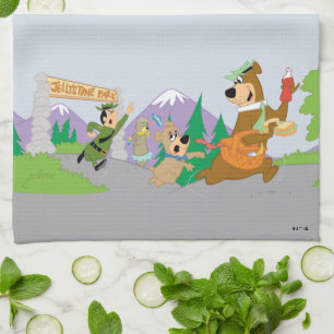 Yogi Bear's Great Picnic Basket Escape Tea Towel