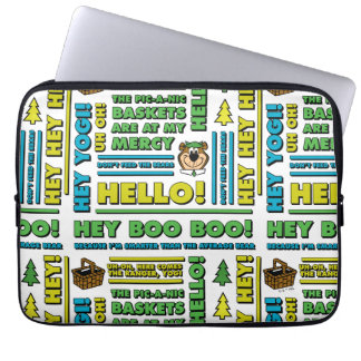 Yogi Bear's Picnic Quotes & Fun Phrases Pattern Laptop Sleeve
