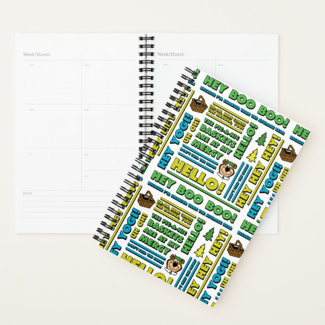 Yogi Bear's Picnic Quotes & Fun Phrases Pattern Planner (Display)