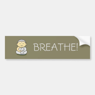 Yogi "Breathe" bumper sticker
