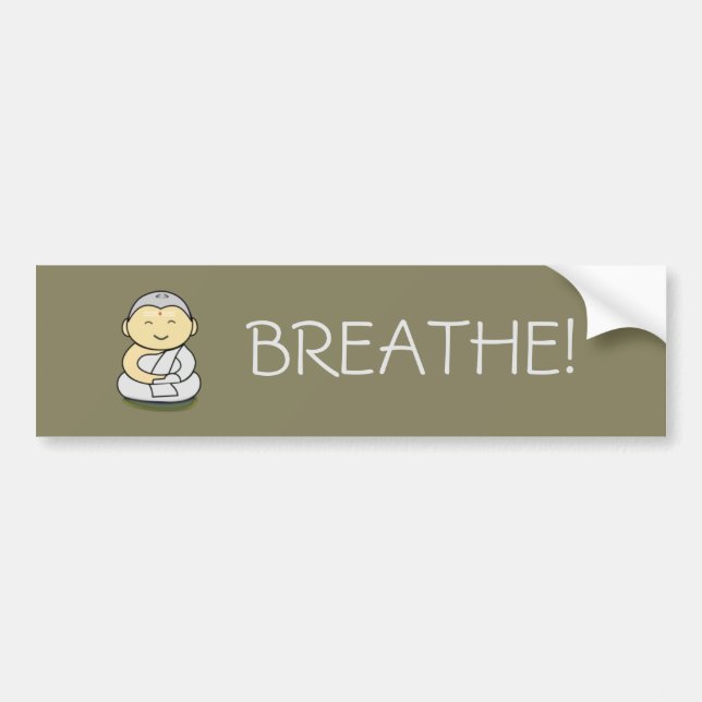 Yogi "Breathe" bumper sticker (Front)