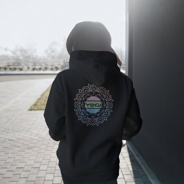 Yogi Colourful Chakra Yoga  Meditation Rainbow Hoodie (Creator Uploaded)