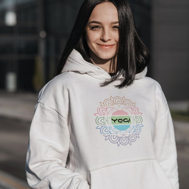 Yogi Colourful Chakra Yoga  Meditation Rainbow Hoodie (Creator Uploaded)
