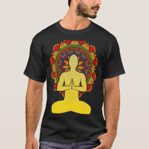 Yogi Colourful Mandala Zen Buddhist Spiritual Medi T-Shirt