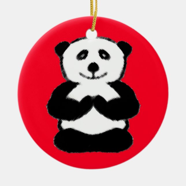 Yogi Panda - Unique Christmas Ornaments (Front)