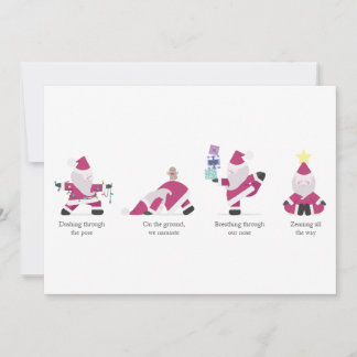 Yogi Santa Funny Yoga Pun Christmas Holiday Card
