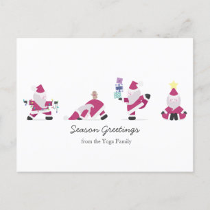 Yogi Santa Funny Yoga Pun Christmas Holiday Postca Postcard