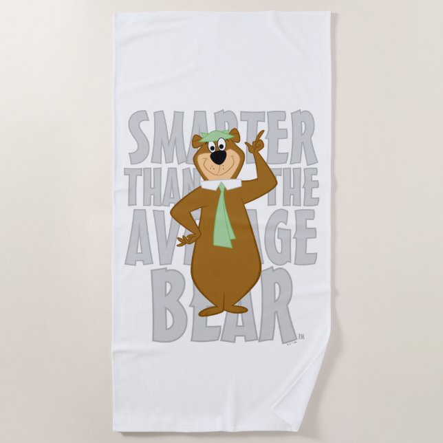 Yogi "Smarter Than The Average Bear" Beach Towel (Front)