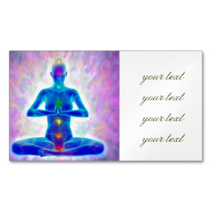 yogi,yoga,the chakra system, energy,chi,aura,heali magnetic business card