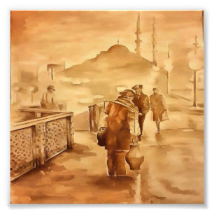 Yogurt Delivery In Istanbul Painting Historical Ar Photo Print