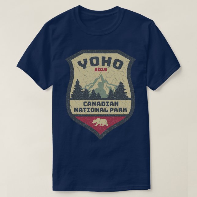 Yoho Canadian National Park Souvenir Vintage T-Shirt (Design Front)