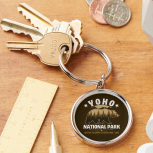 Yoho National Park Canada – Bear & Forest Landscap Key Ring
