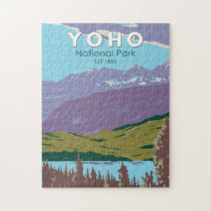Yoho National Park Canada Travel Art Vintage Jigsaw Puzzle