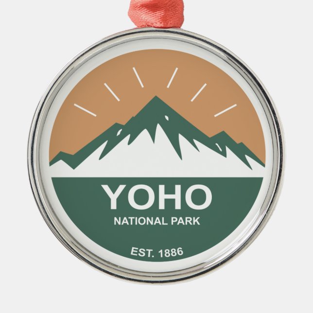 Yoho National Park Metal Tree Decoration (Front)