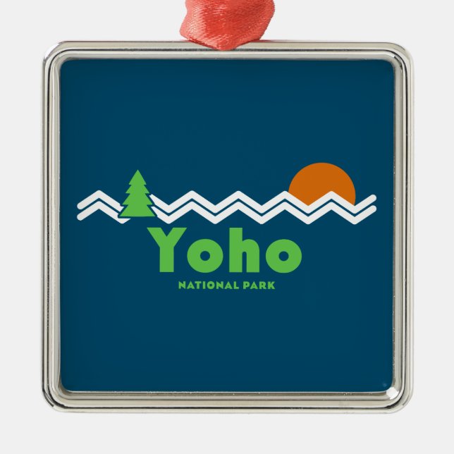 Yoho National Park Retro Metal Tree Decoration (Front)