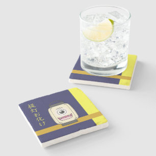 Yokai Chochin-obake (Paper Lantern Ghost) Stone Coaster