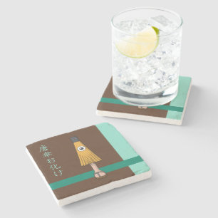 Yokai Karakasa-obake (Umbrella Ghost) Stone Coaster