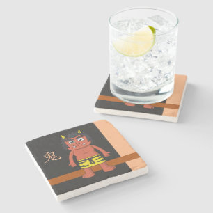 Yokai Oni (Ogre) Stone Coaster