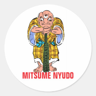 Yokai Series: Mitsume Nyudo Classic Round Sticker