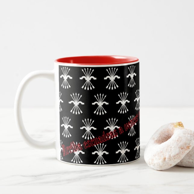YOKE AND ARROWS Two-Tone COFFEE MUG (With Donut)