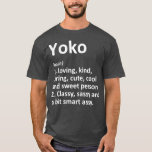 YOKO Definition Personalised Name Funny Birthday T-Shirt<br><div class="desc">YOKO Definition Personalised Name Funny Birthday . Check out our birthday t shirt selection for the very best in unique or custom,  handmade pieces from our shops.</div>