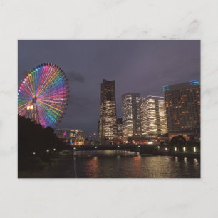 Yokohama at night, Japan Postcard