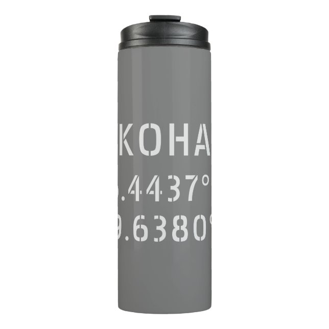 Yokohama Latitude & Longitude Thermal Tumbler (Front)