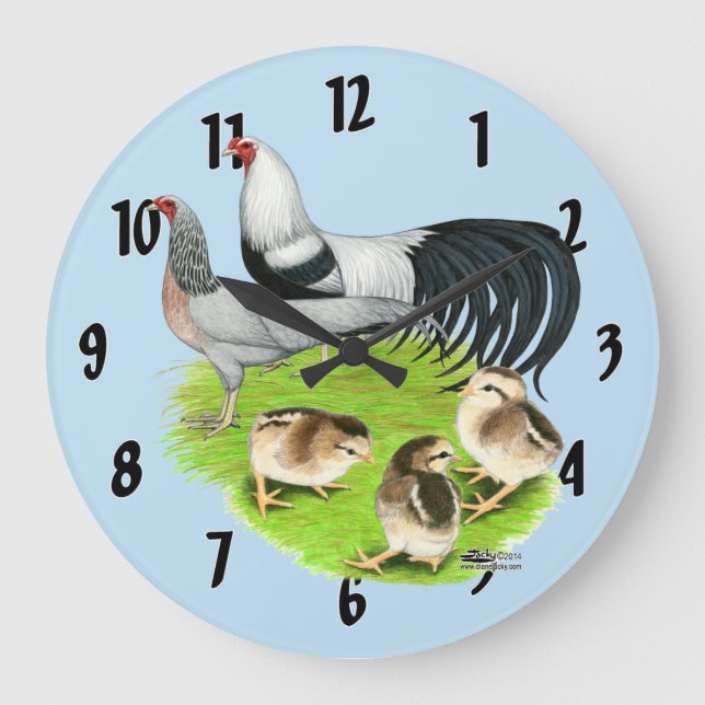 Yokohama Silver Family Large Clock (Front)