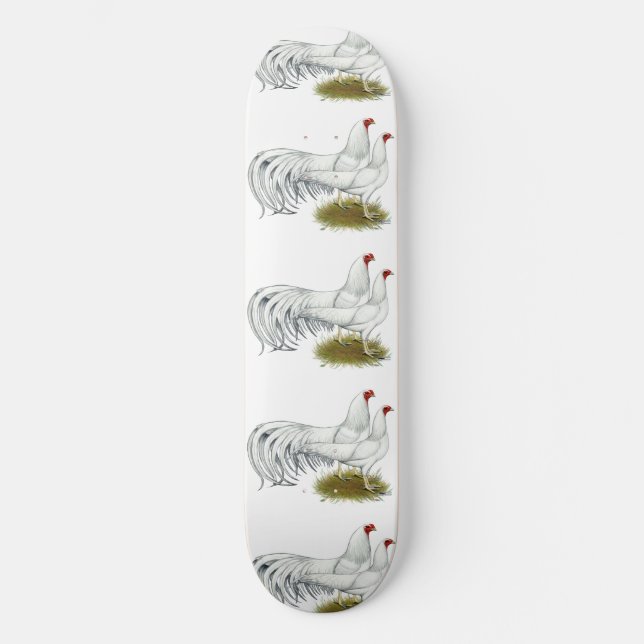 Yokohama:  White Pair Skateboard (Front)