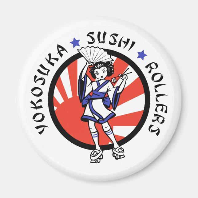 Yokosuka Sushi Roller Magnet (Front)