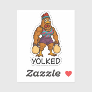 Yolked Hen – Funny Strong Chicken Kettlebell Gym