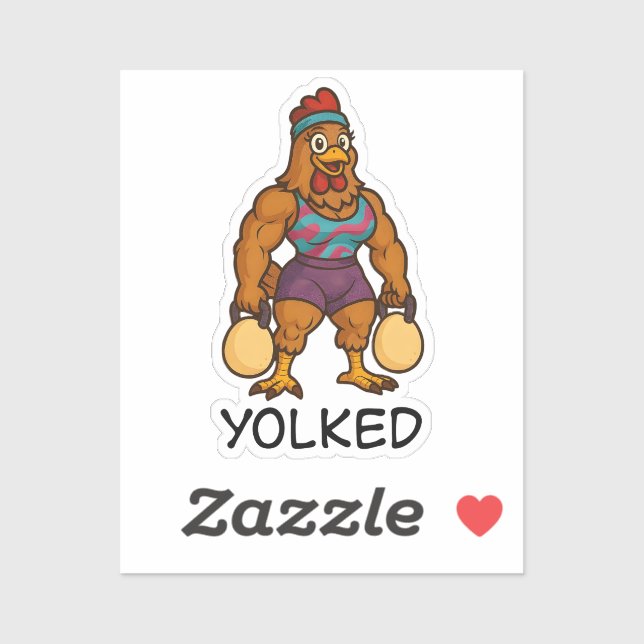 Yolked Hen – Funny Strong Chicken Kettlebell Gym (Sheet)