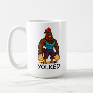 Yolked Rooster - Funny Gym Chicken Coffee Mug