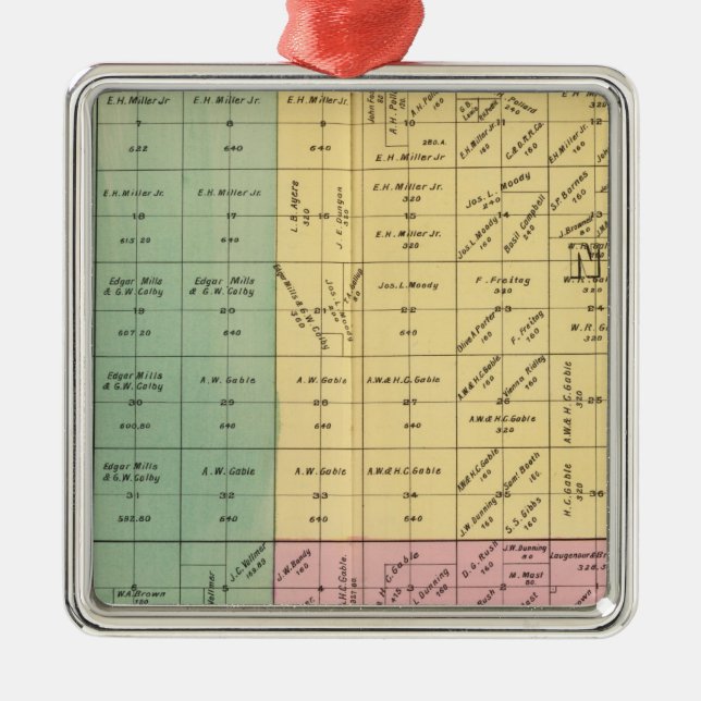 Yolo County 4 Metal Tree Decoration (Front)