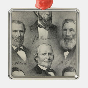 Yolo County portraits Metal Tree Decoration