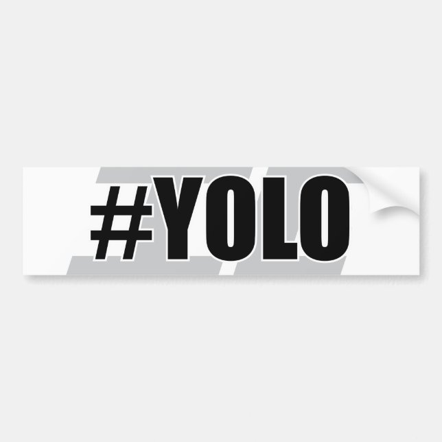 YOLO Hashtag Bumper Sticker (Front)
