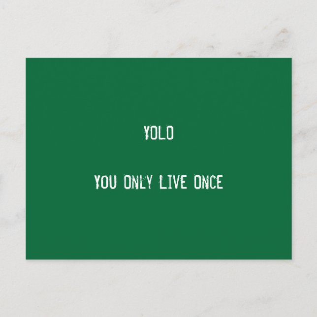 YOLO Production Postcard (Front)