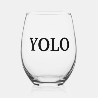 YOLO STEMLESS WINE GLASS