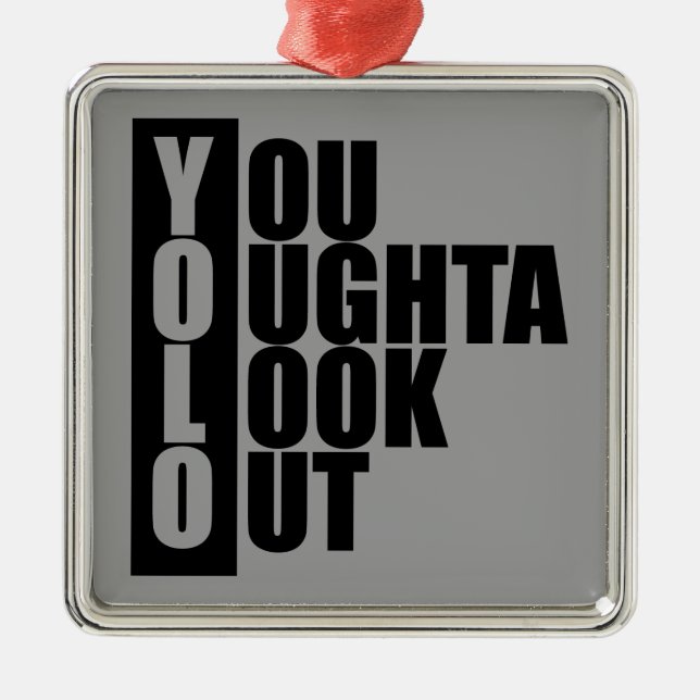 YOLO Vertical Box Metal Tree Decoration (Front)