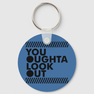 YOLO w/ Caution Key Ring