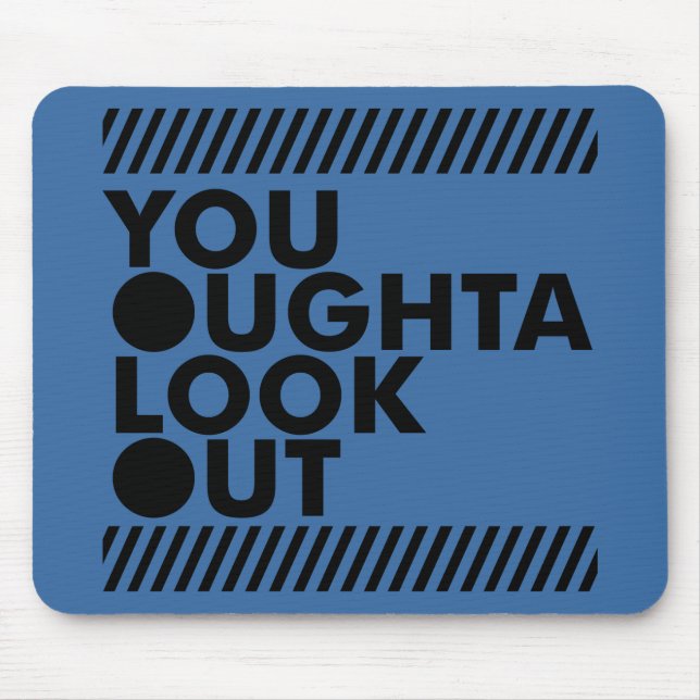 YOLO w/ Caution Mouse Pad (Front)